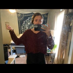 Chunky maroon sweater